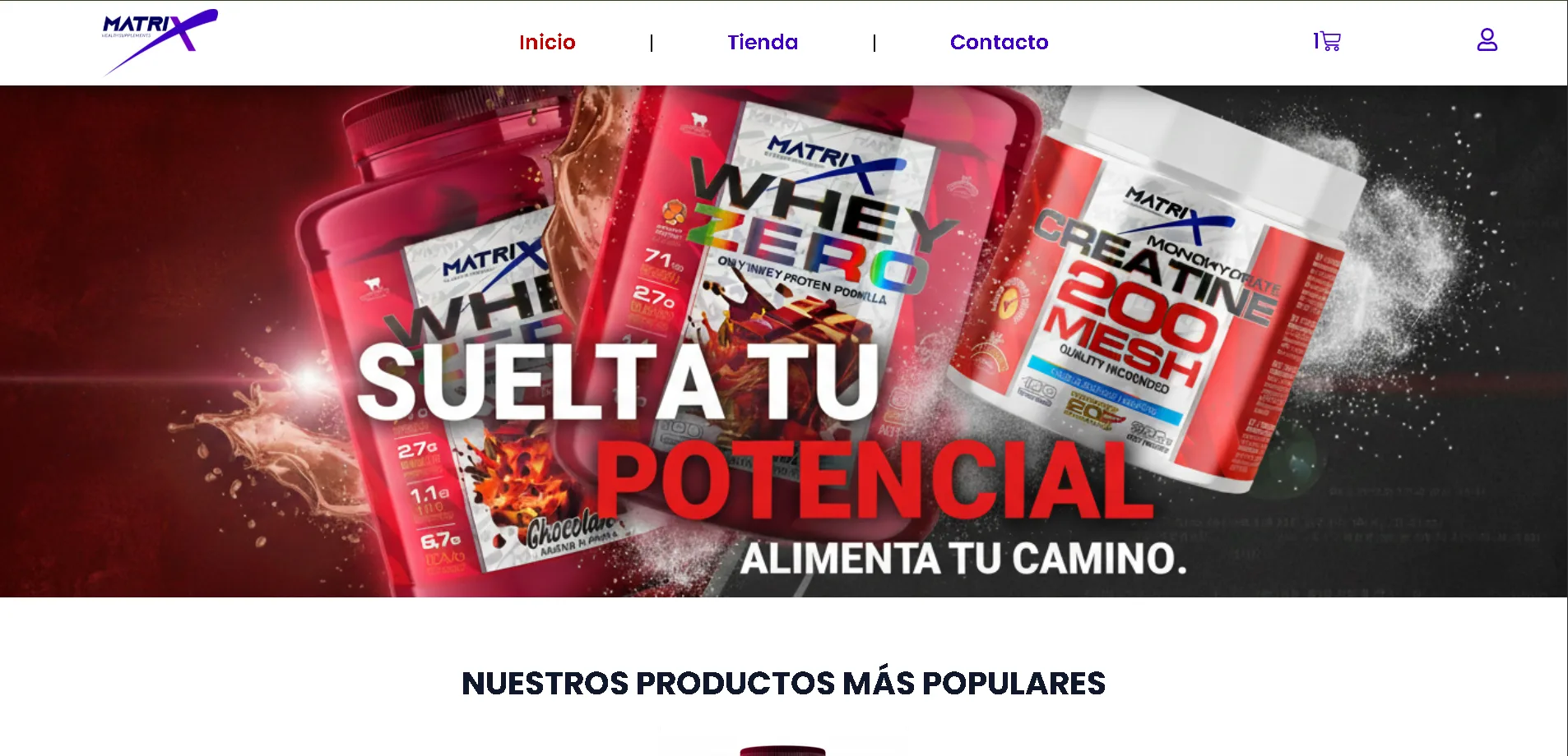 Mockup de Matrix Supplements